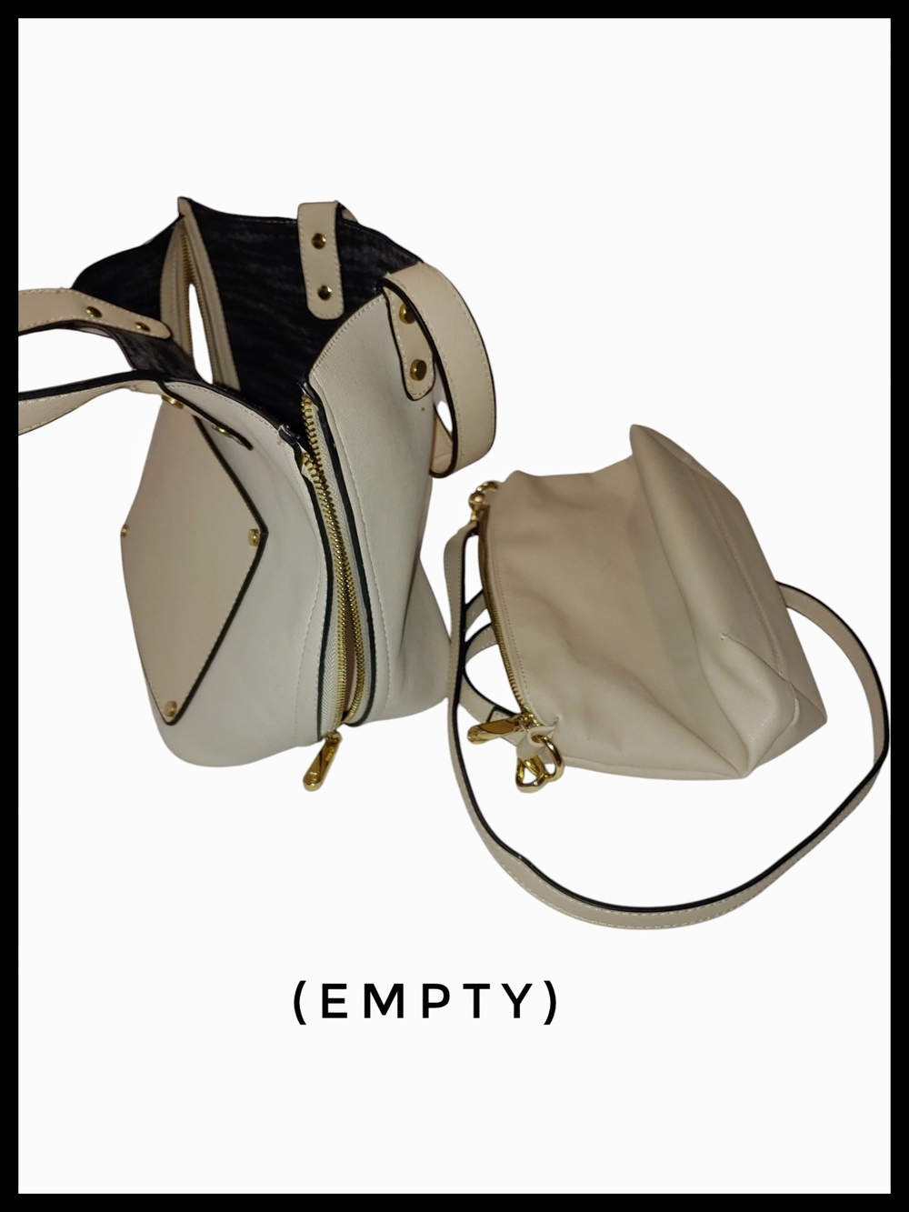 Cream Two-Piece Women's Tote & Purse Set - Picture 5 of 10